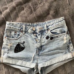 Blue jean shorts